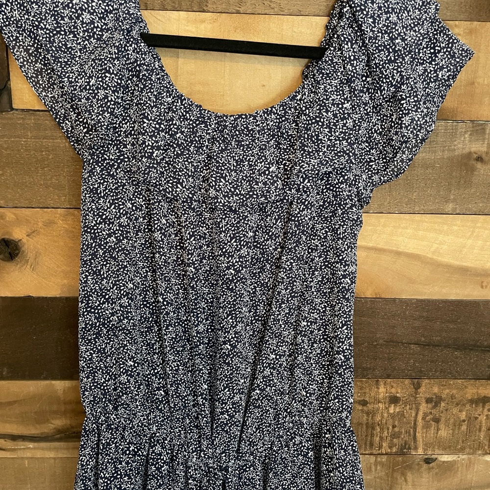 Michael Kors Navy Floral Blouse - Picture 1 of 6